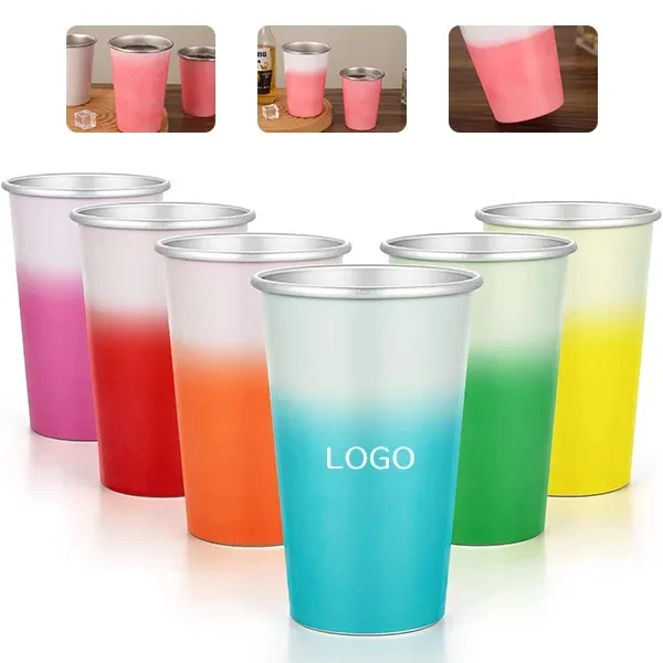 Color Changing Aluminum Cup with Cold-Activated Technology 1