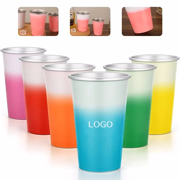Color Changing Aluminum Cup with Cold-Activated Technology