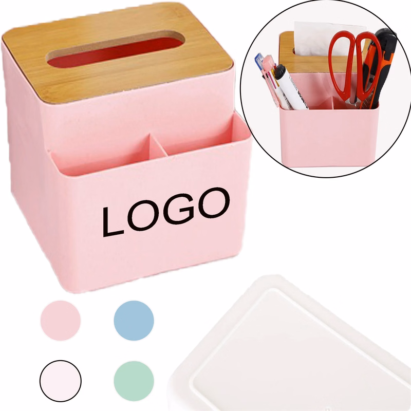 Spot Square Plastic Desktop Tissue Box