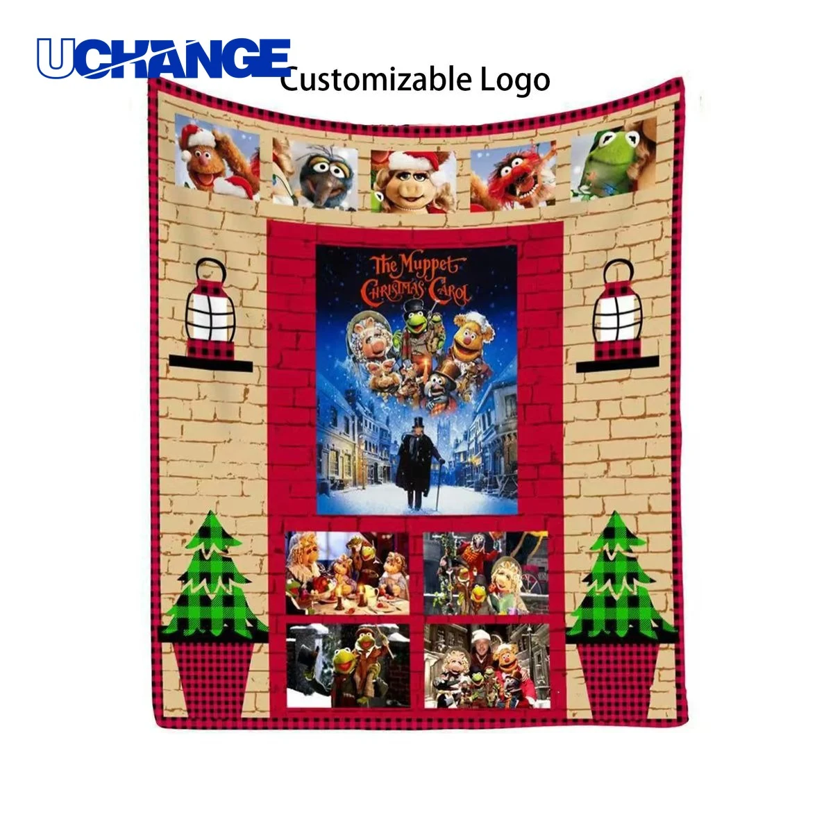 Custom Printed Holiday Throw Blanket for Events 1