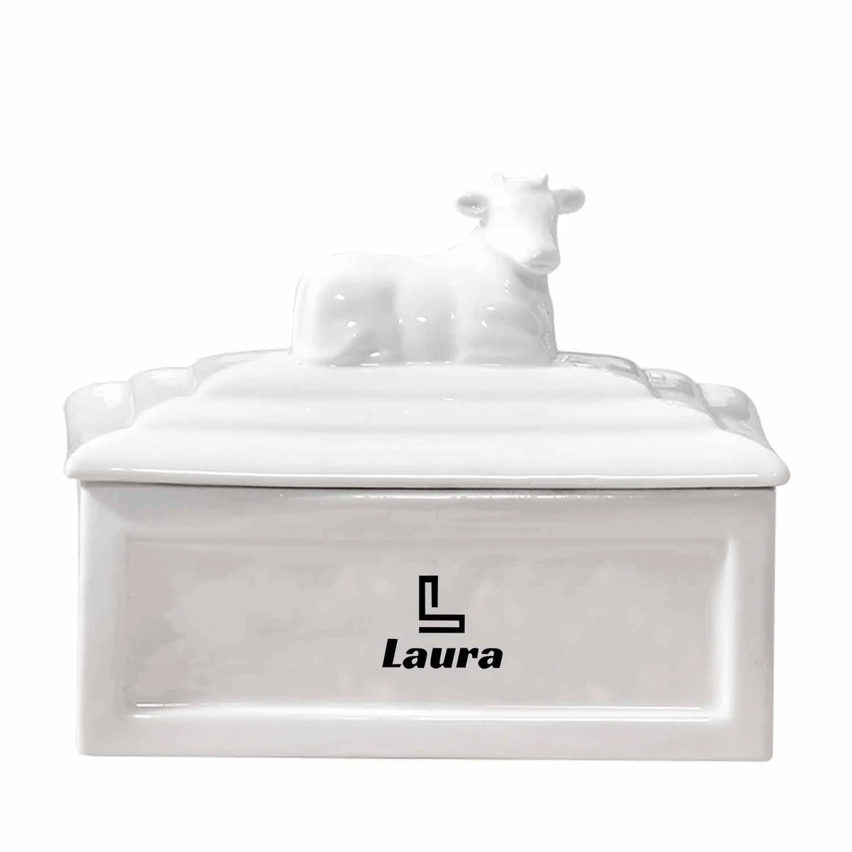 6OZ Ceramic butter cup with lid cheese sealed box 1