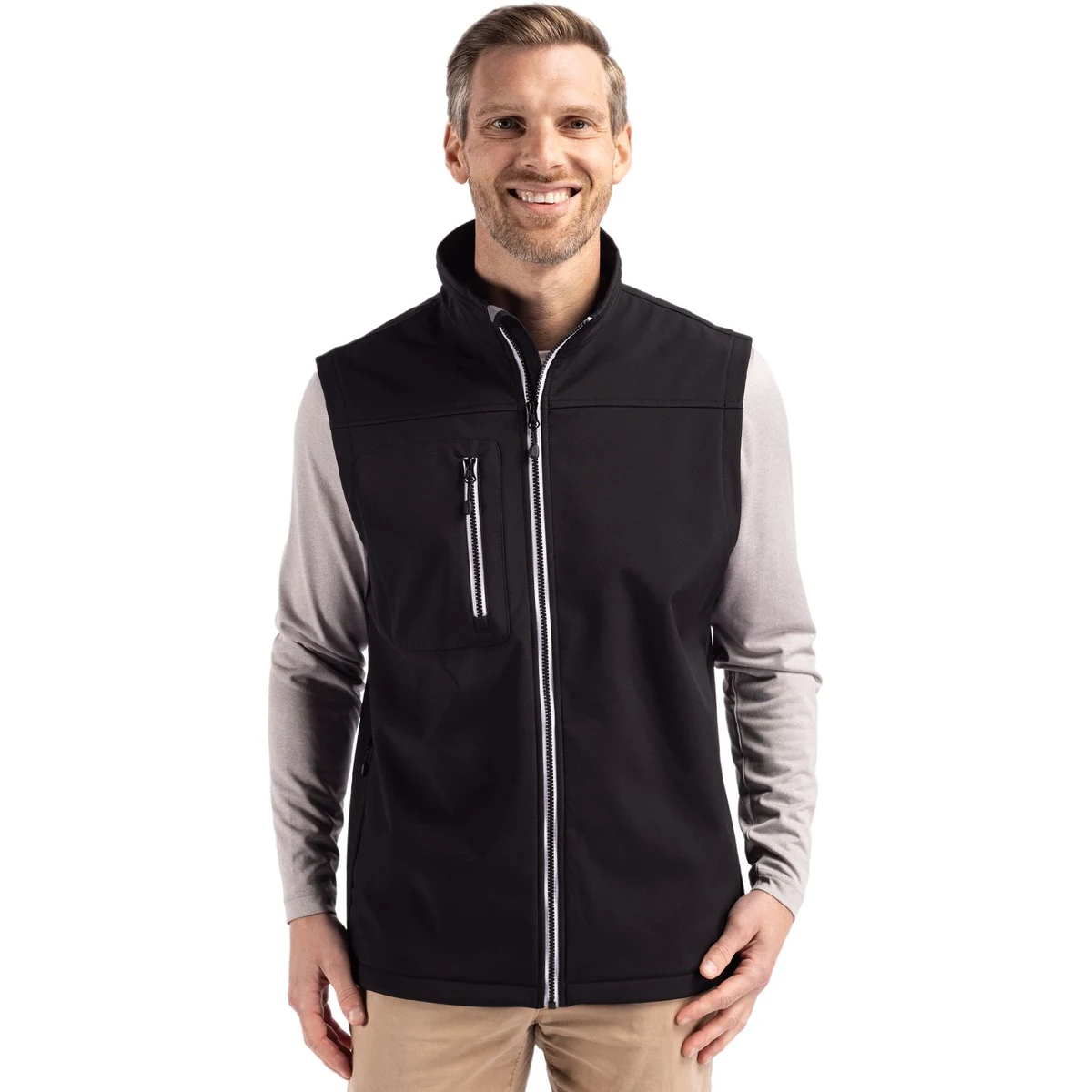 Clique Telemark Recycled Stretch Softshell Mens Full Zip Vest 1
