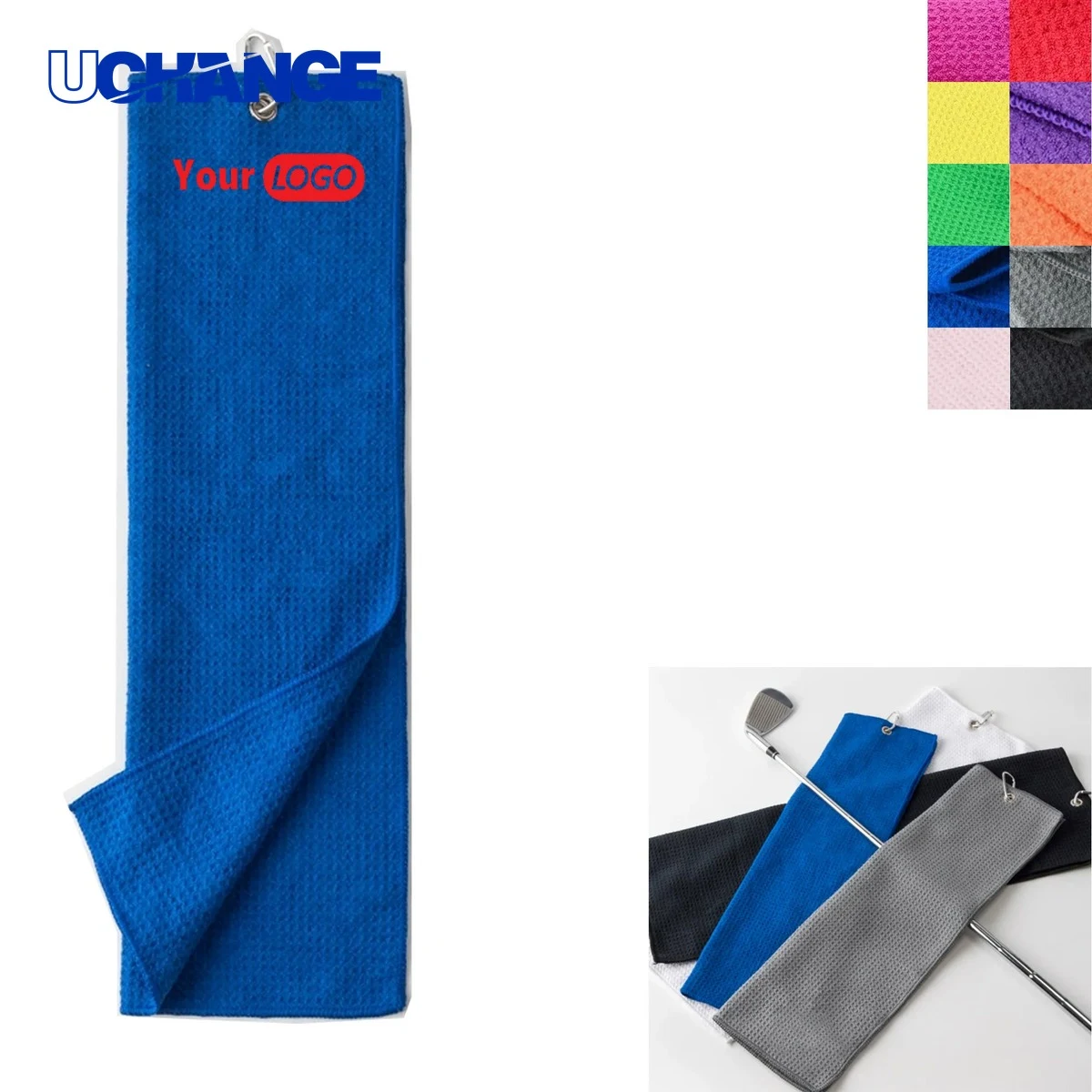 Microfiber Golf Towel Rag with Grommet for Sports 1