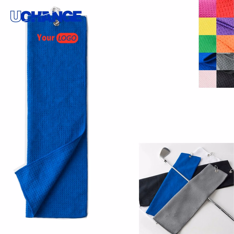 Microfiber Golf Towel Rag with Grommet for Sports