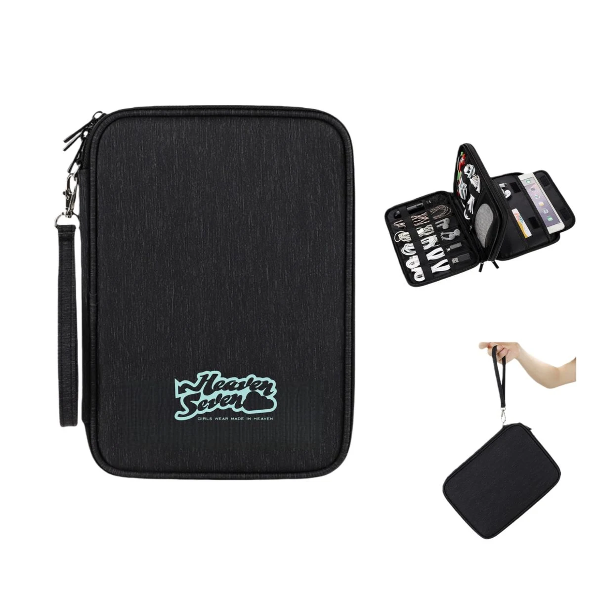 Double Layers Electronics Organizer Travel Case 1