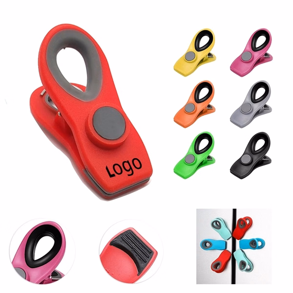 Custom 3 inch Magnetic Rubber Food Clip — Multi-Purpose Kitchen Organizer