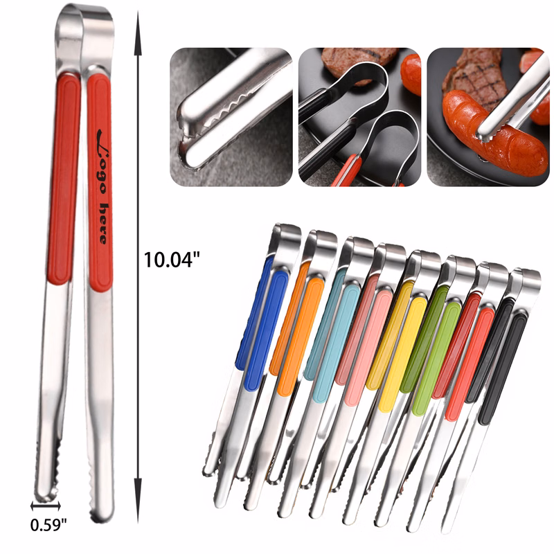 MOQ 50 PCS Heat Resistant Stainless Steel BBQ Food Clamp