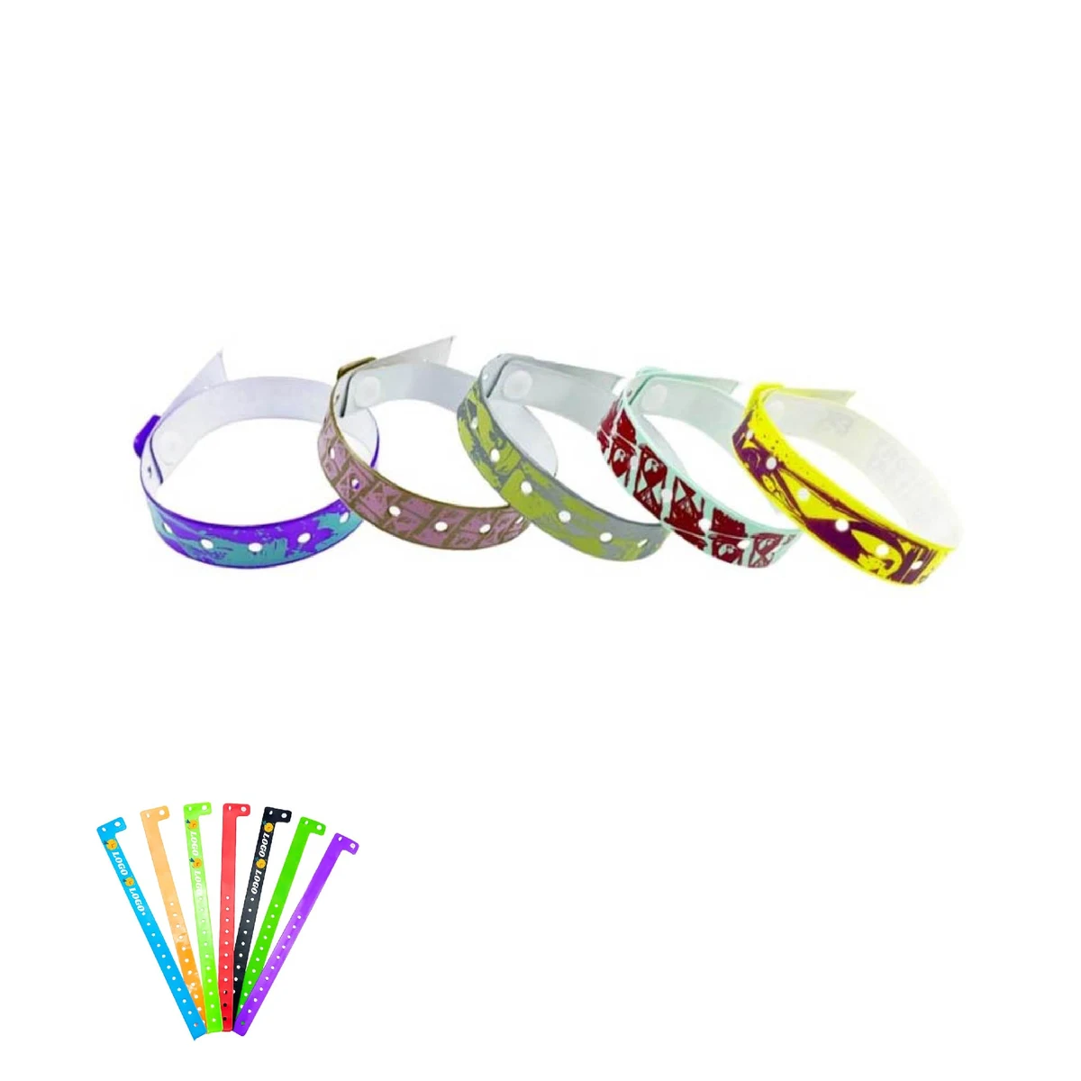 MOQ 50 pcs PVC Snap Lock Bracelet 1