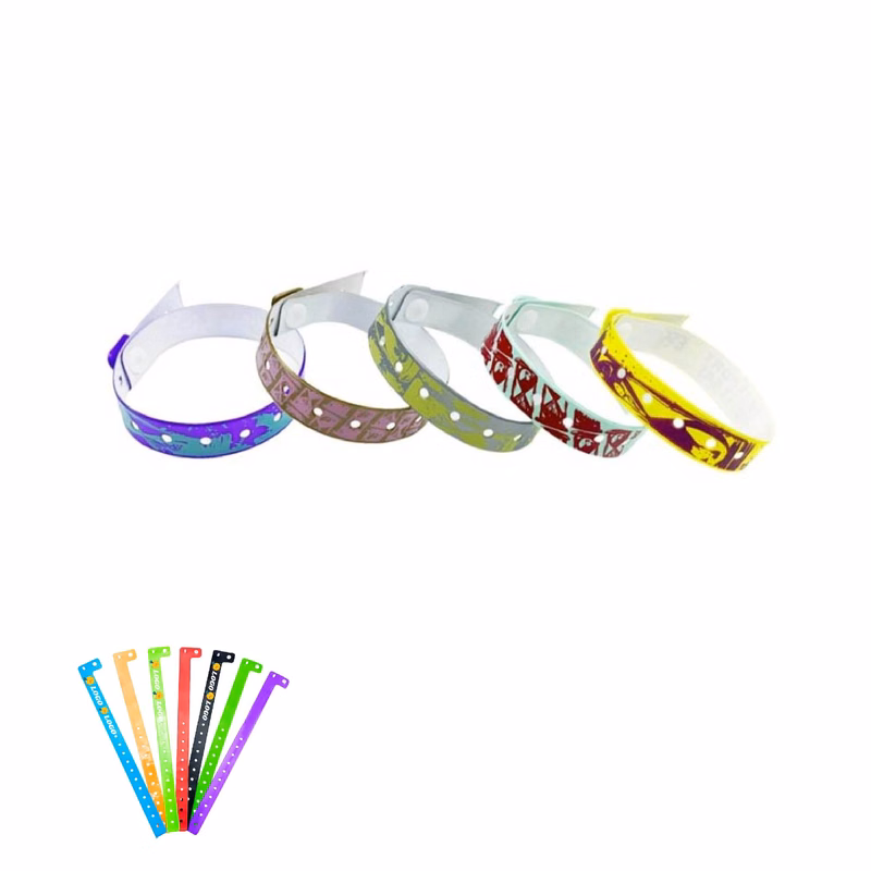 MOQ 50 pcs PVC Snap Lock Bracelet