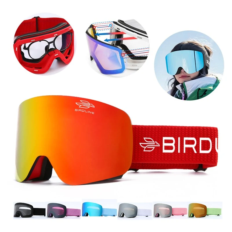 Magnetic Double-Layer Anti-Fog UV400 Protection Snow Goggles 1