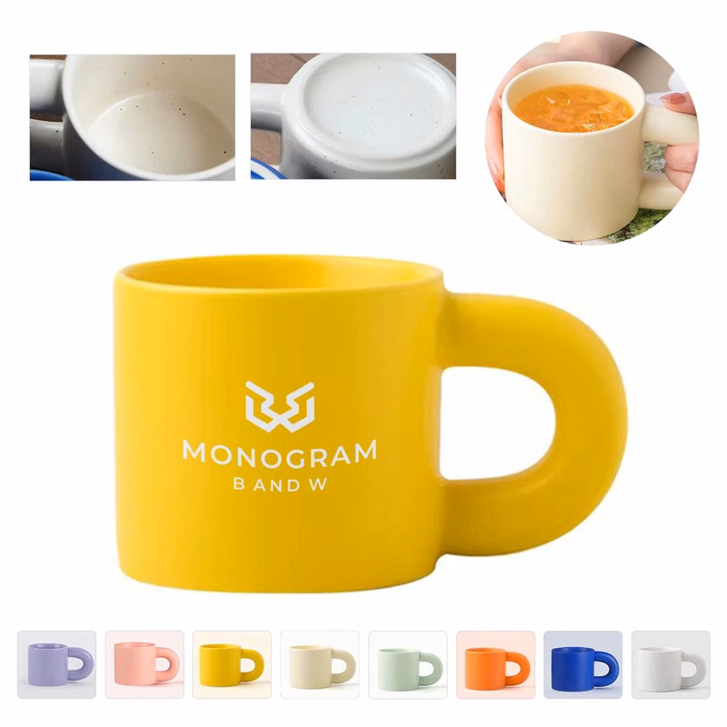 10 oz Cute Chubby Ceramic Coffee/Tea Cup for Office Home