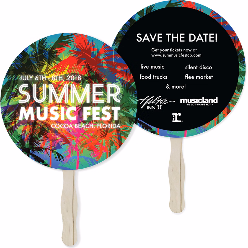 Sandwich Hand Fan (Two-Sided)
