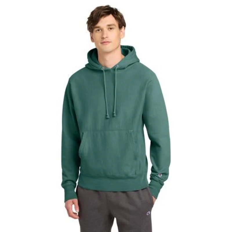 Champion Reverse Weave Garment-Dyed Hooded Sweatshirt. 1