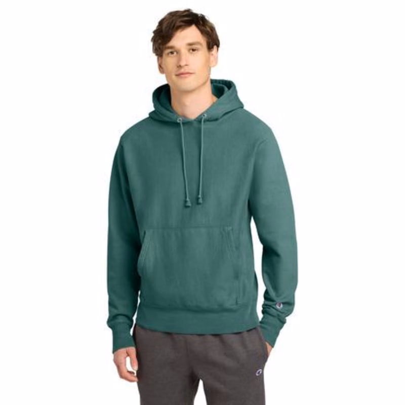 Champion Reverse Weave Garment-Dyed Hooded Sweatshirt.