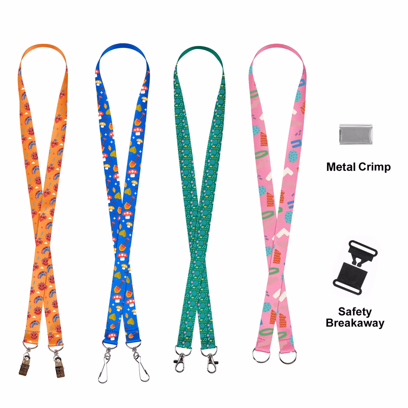 3/4" Custom Open Ended Dye-Sublimated Lanyard