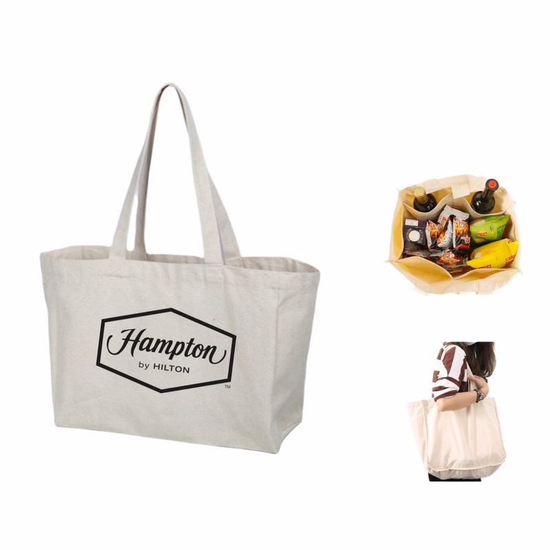 Canvas Garden Tote Bag with Handle and 6 Pockets