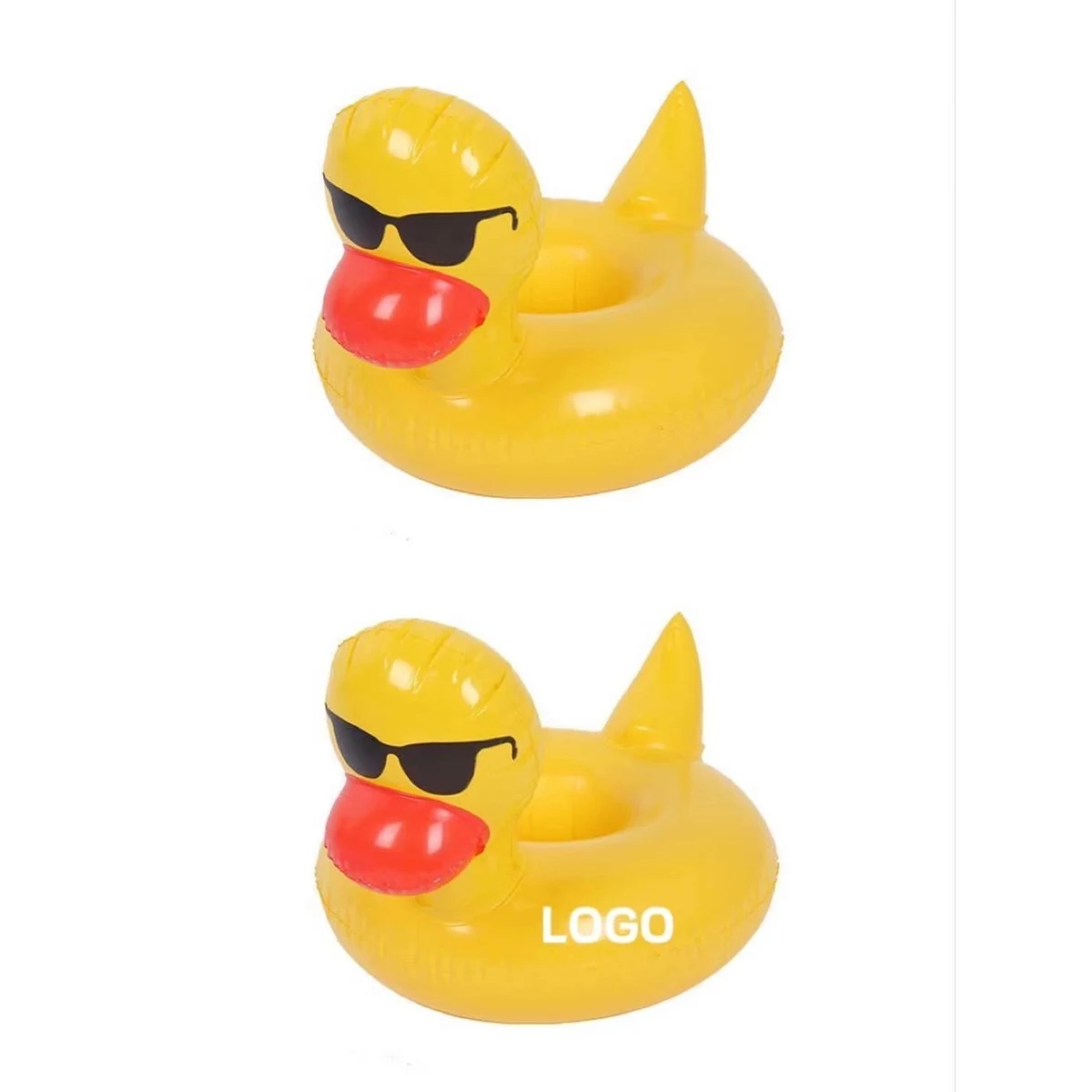 PVC Inflatable Floating Yellow Duck Cup Holder 1