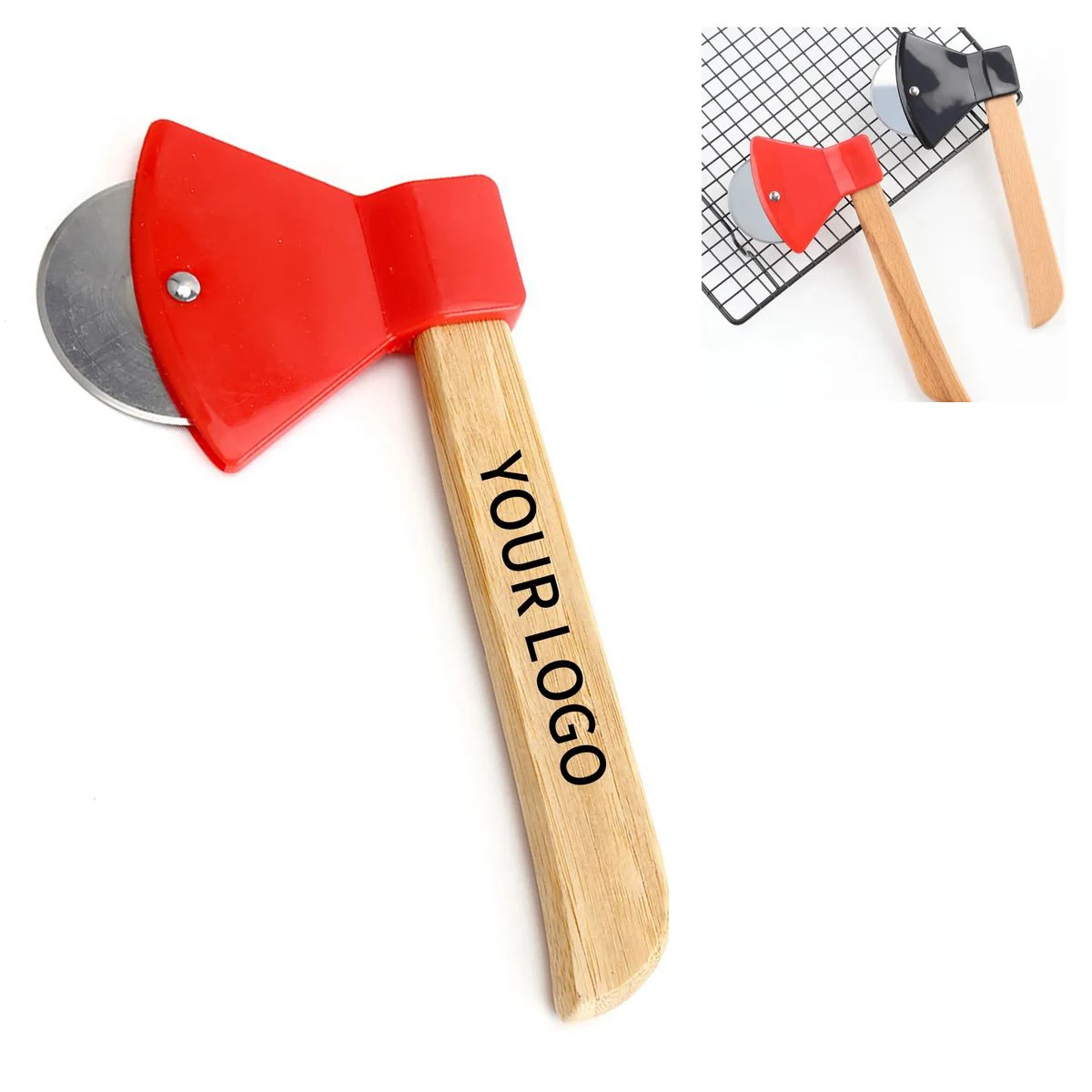 Bamboo Handle Pizza Cutter for Fun Slicing 1