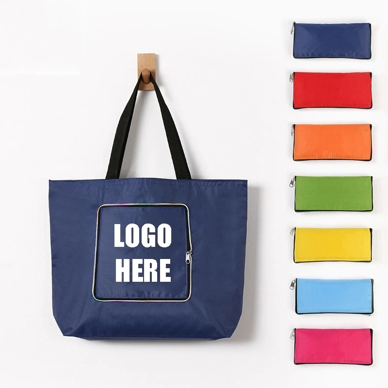 Custom Folding Oxford Fabric Shopping Bag, custom tote bag with logo imprint 1