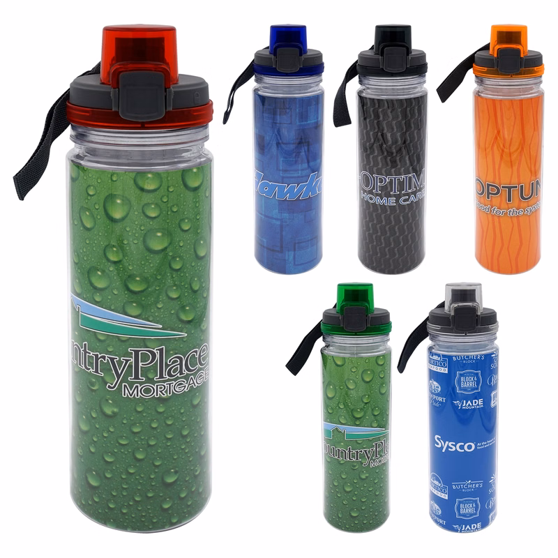 Locking 18 oz. Full Color Insert Bottle