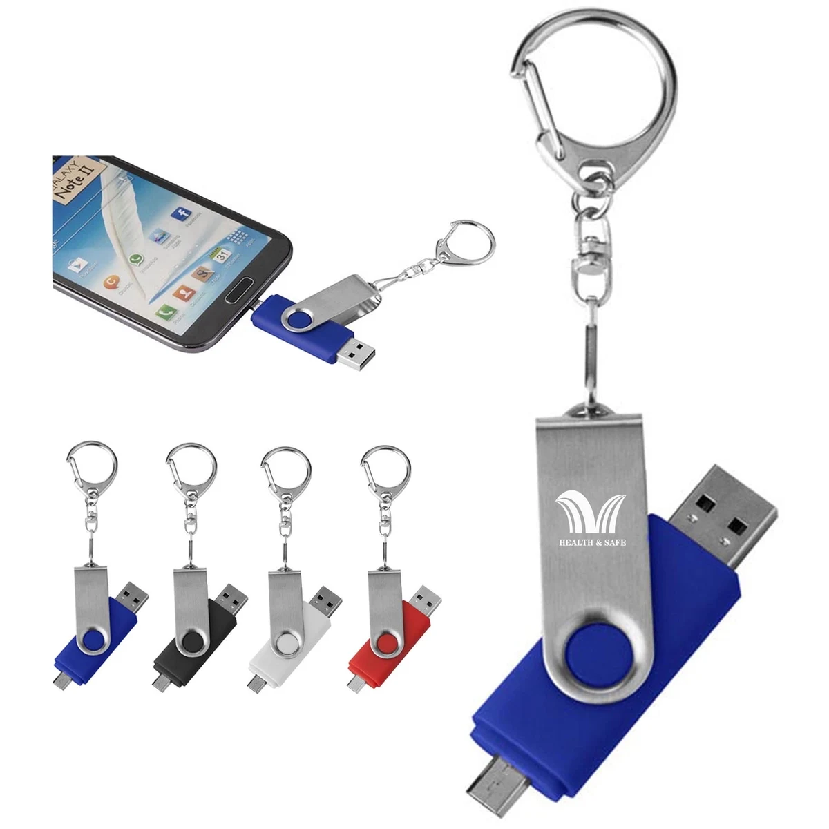 8GB Dual Function Phone Usb Drive Keychain 1