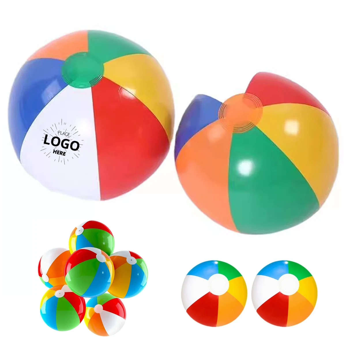 Inflatable Multicolored Beach Ball 6" 1