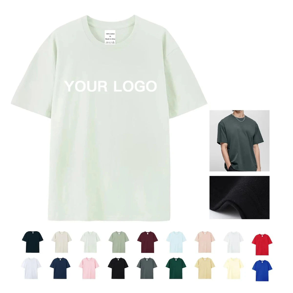 Unisex Cotton Short Sleeve T Shirt Breathable Fabric 1