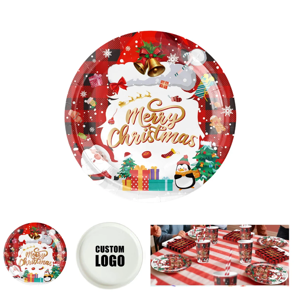 MOQ 50 pcs Xmas Party Plates 1