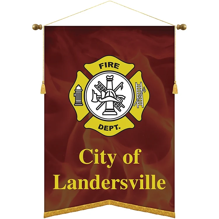 30" x 42" Podium Banner, Angle Cut/ with Fringe 1