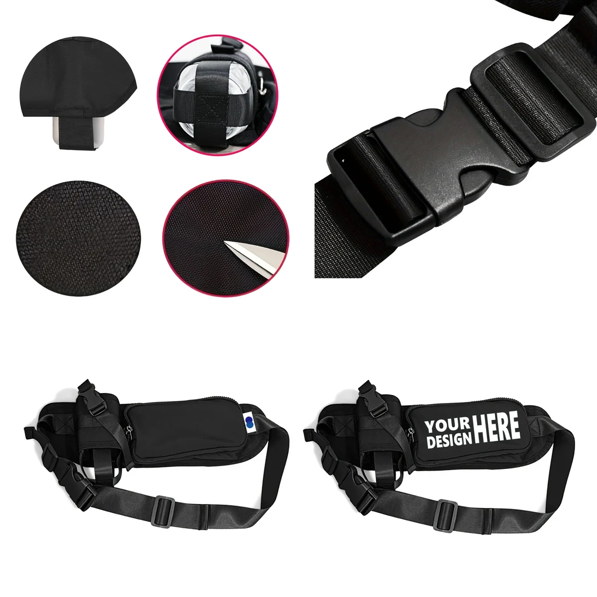 MOQ100 Waterproof Waist Bag For Sports 1