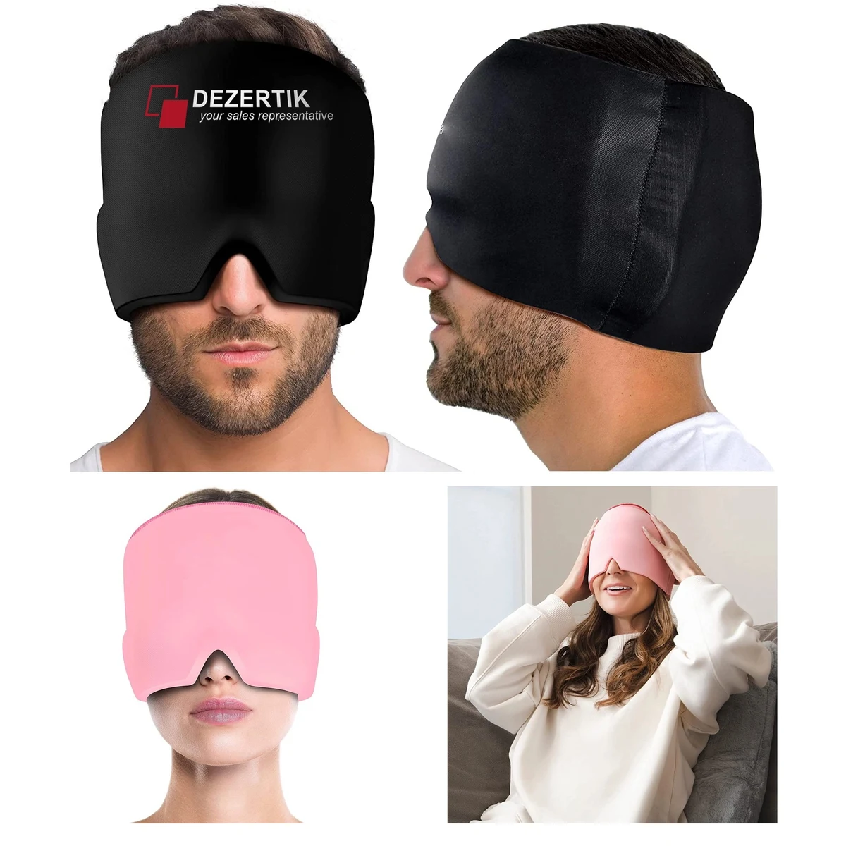 Cooling Headache Relief Wrap Gel Ice Pack Mask 1
