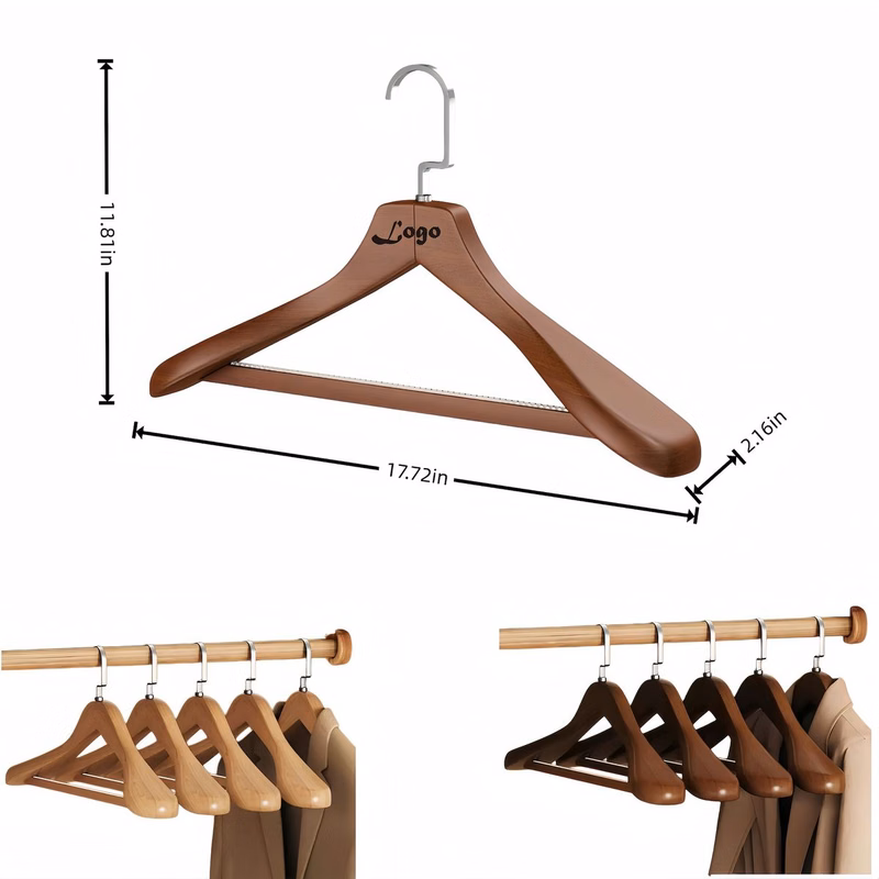 Wide Shoulder Wooden Clothes Hanger