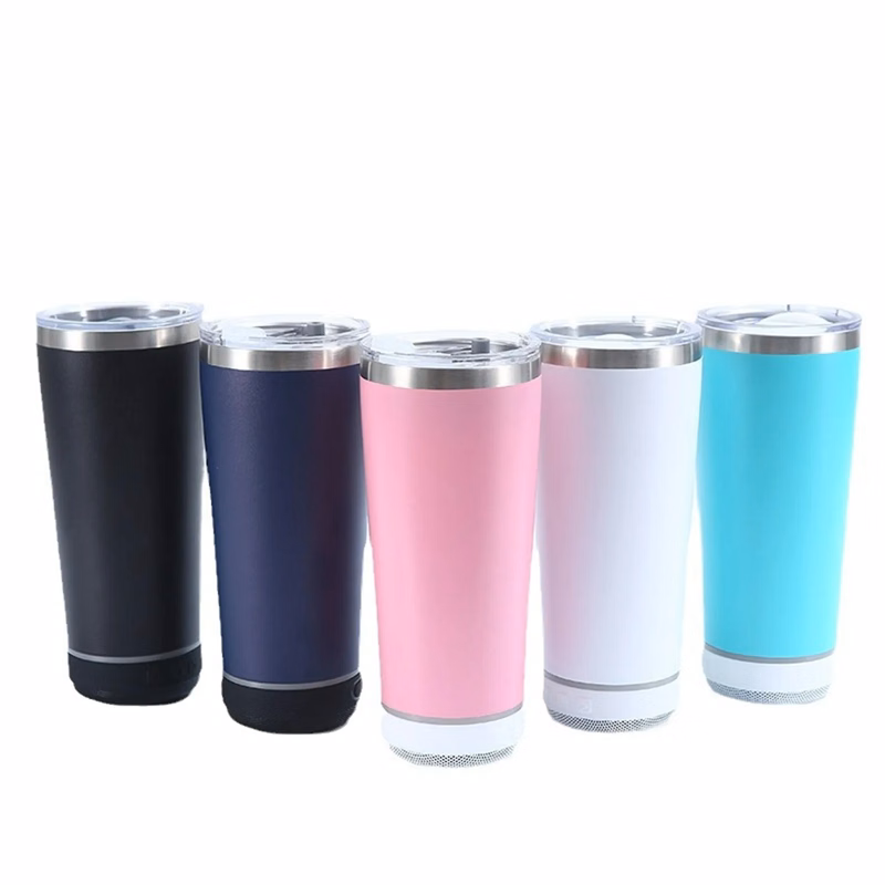 20 Oz. Vacuum Stainless Steel Tumbler with Wireless Speaker