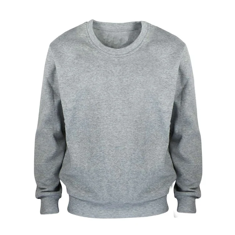 Men's Crew Neck Fleece Pullovers - Size 5XL Light Gray 1