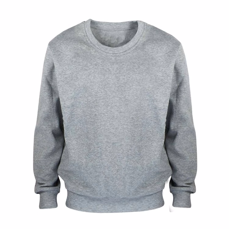 Men's Crew Neck Fleece Pullovers - Size 5XL Light Gray