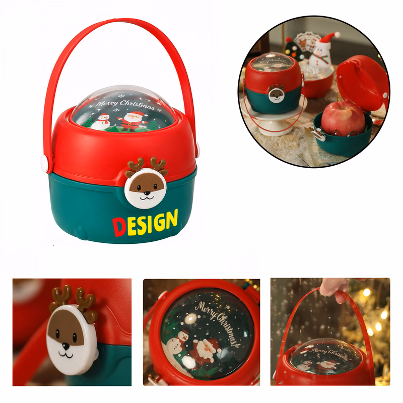Christmas Fruit Gift Box With Reindeer Clasp