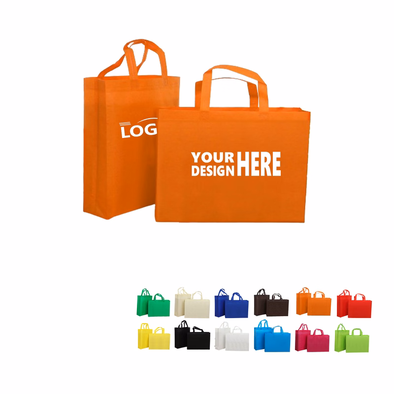 Printed Promotional Reusable NonWoven Shopper Tote Bag