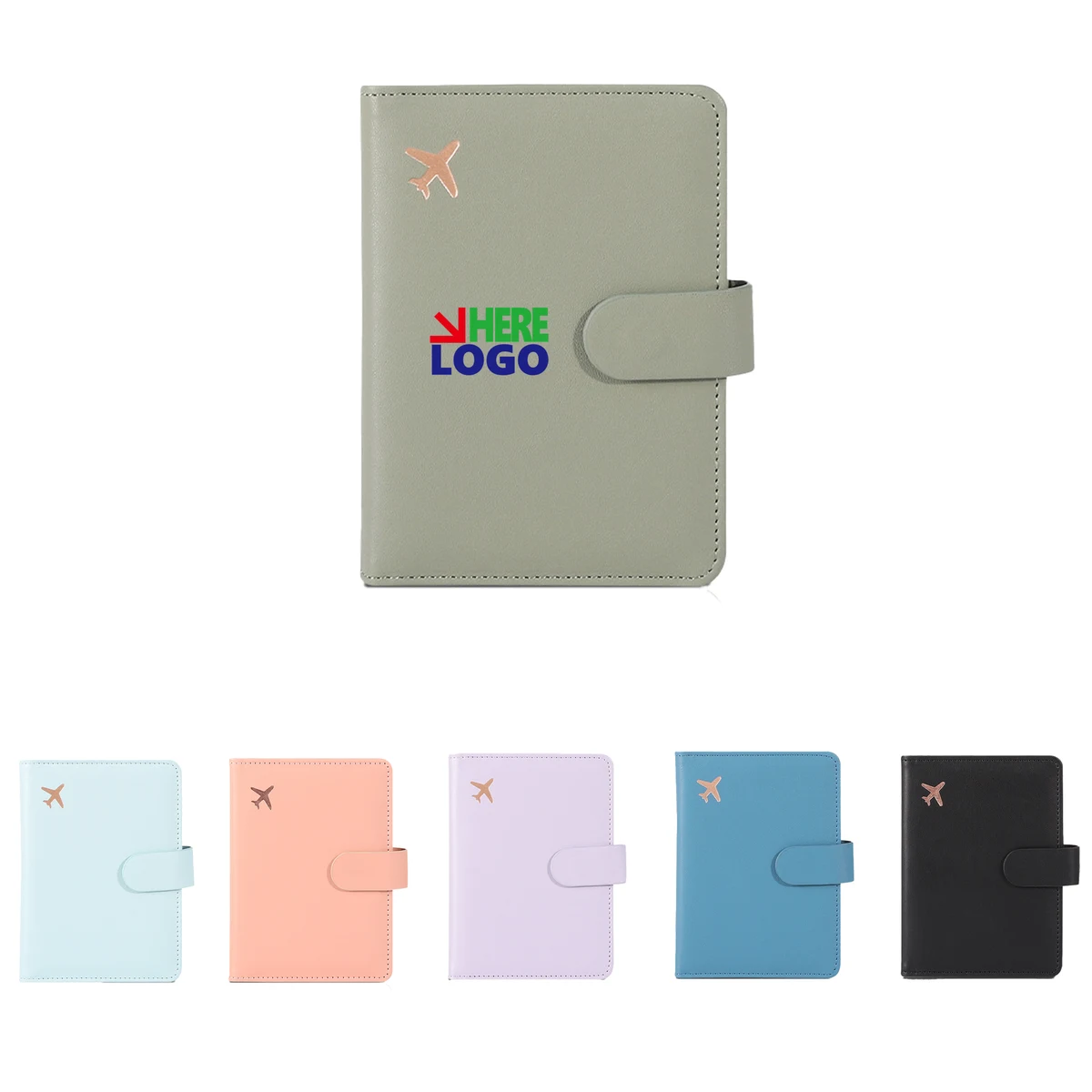 PU Leather Multi-Card Passport Holder Multi-Functional Document Cover 1