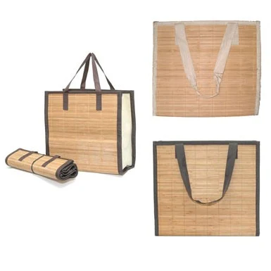 Bamboo Grocery Tote Bag - 16" x 14" x 7" 1
