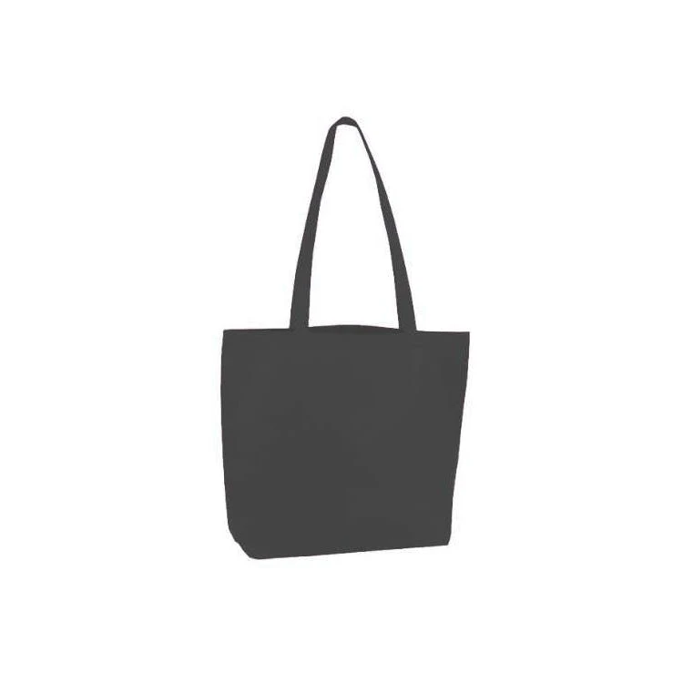 Recycled Shopping Tote - Black Non-Woven Material 1