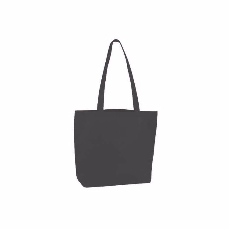 Recycled Shopping Tote - Black Non-Woven Material