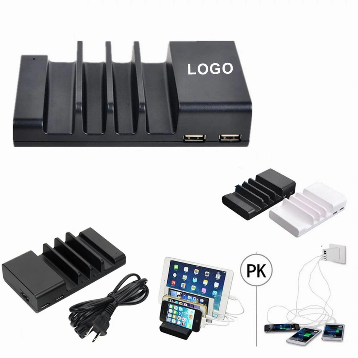 USB Hub 4 Ports Charging Station Phone Stand 1