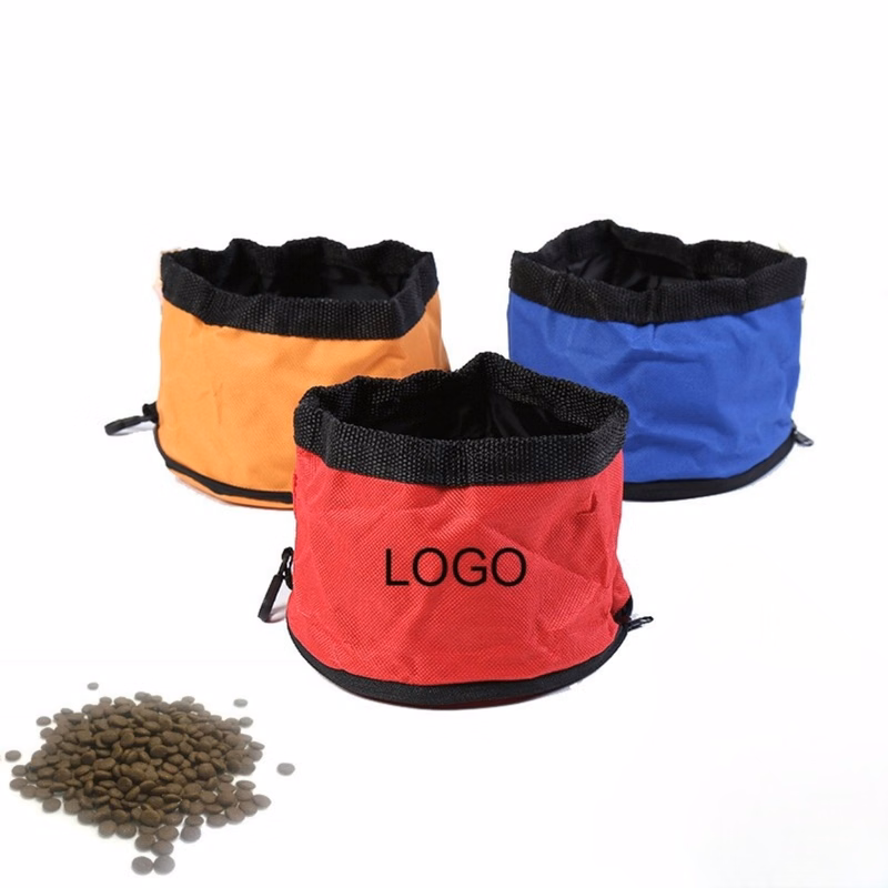 Oxford Fabric Folable Travel Pet Feeding Bowl