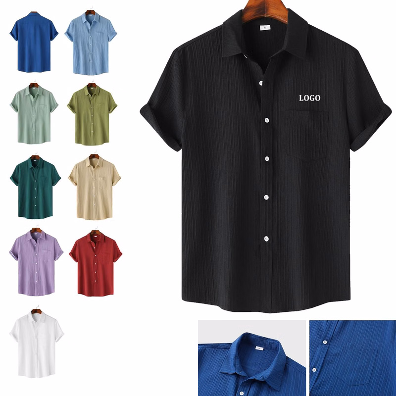 Men's Linen Shirts Short Sleeve Casual Shirts