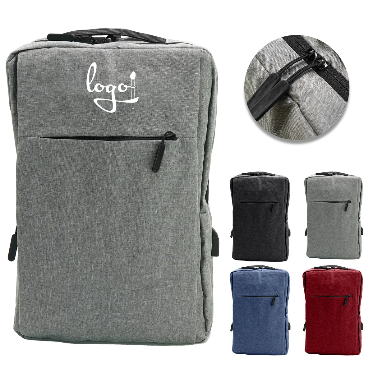 Oxford Fabric Laptop Backpack With USB 1