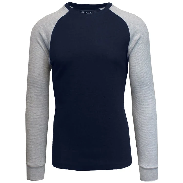 Men's Thermal Shirts - Navy/Gray S-XL 1