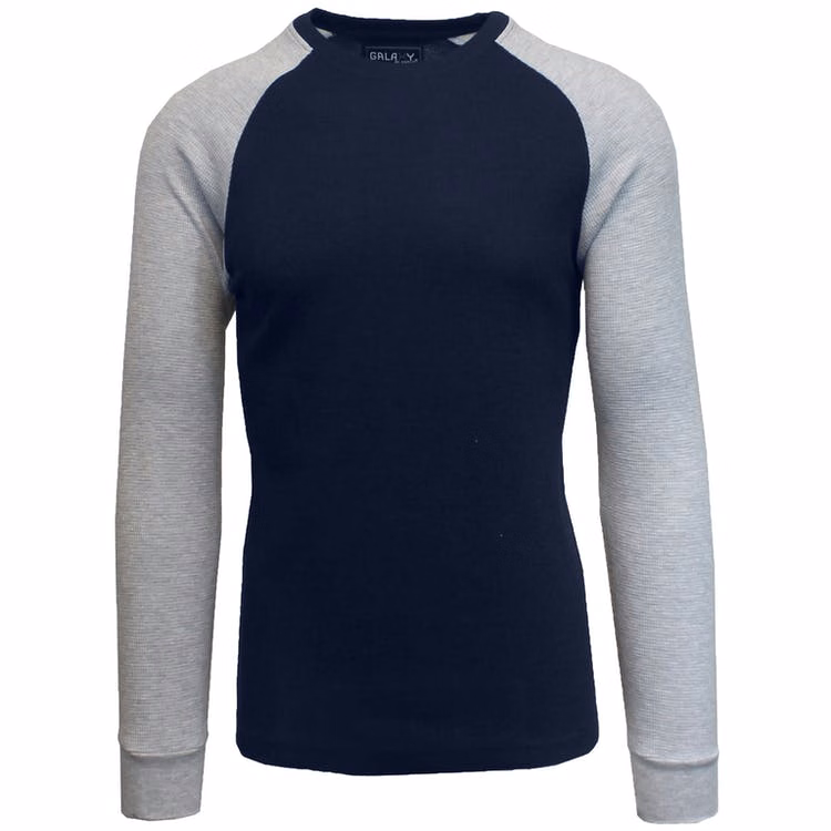 Men's Thermal Shirts - Navy/Gray S-XL