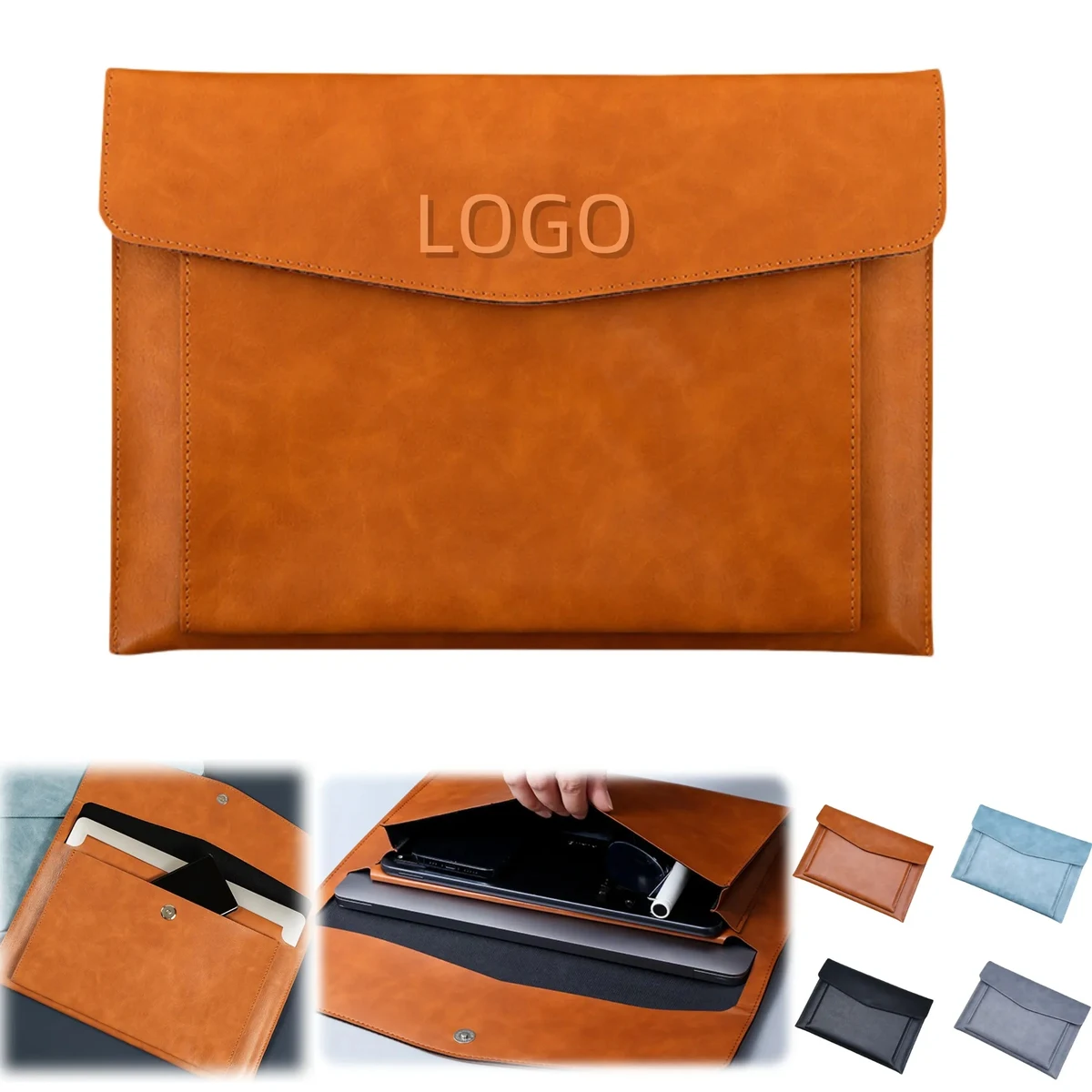Leather A4 Envelop Document Folder File Bag Free Shipping 1