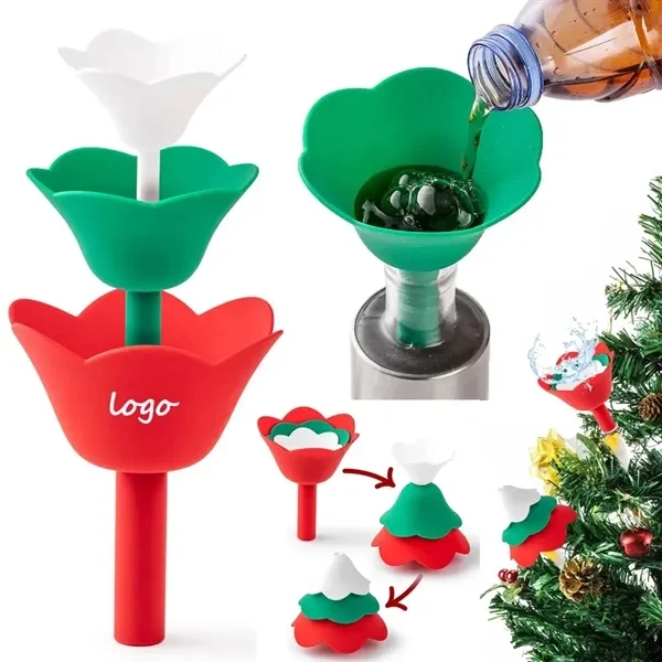 Silicone Flower Kitchen Funnel Set of 3 for Home, Events and Gifting 1