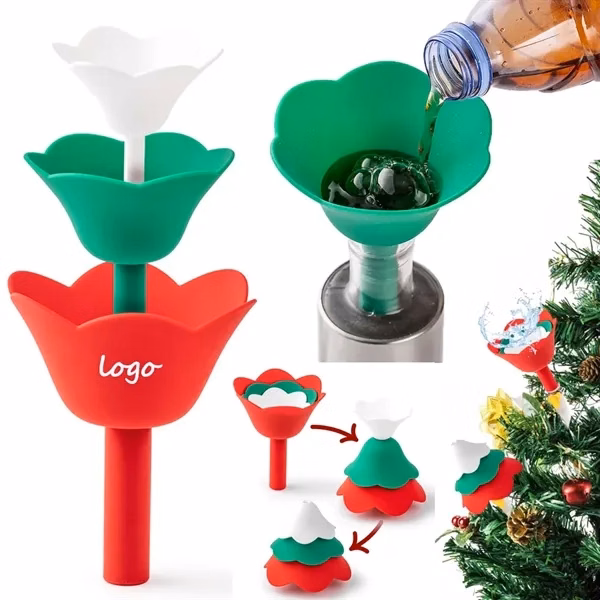 Silicone Flower Kitchen Funnel Set of 3 for Home, Events and Gifting